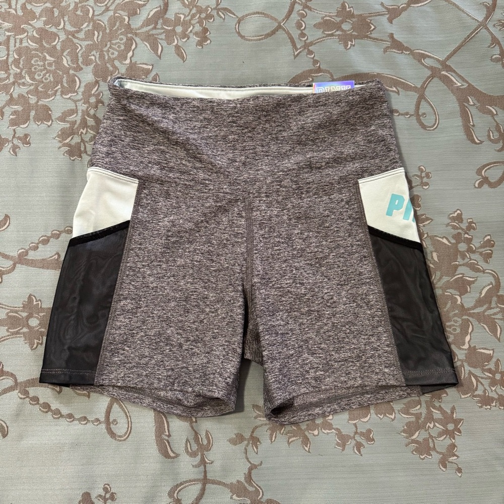 Victoria's Secret PINK Ultimate High Waist Shortie Black White Marl Size Small
